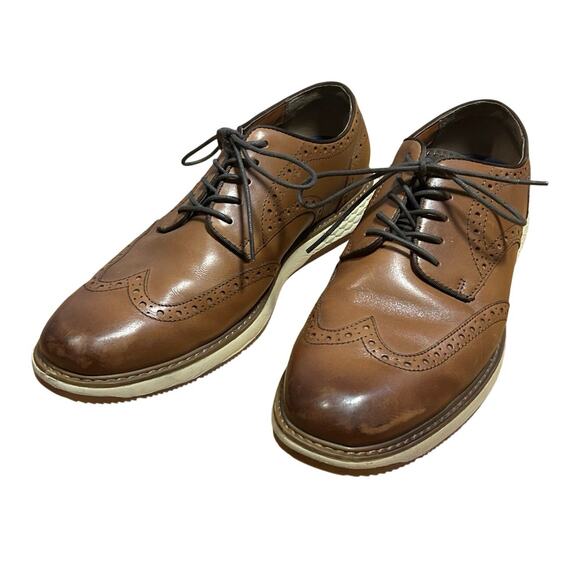 Vince Camuto Brown Leather Dress Shoes Men\'s 10.5 Professional Oxfords Academia main image 6